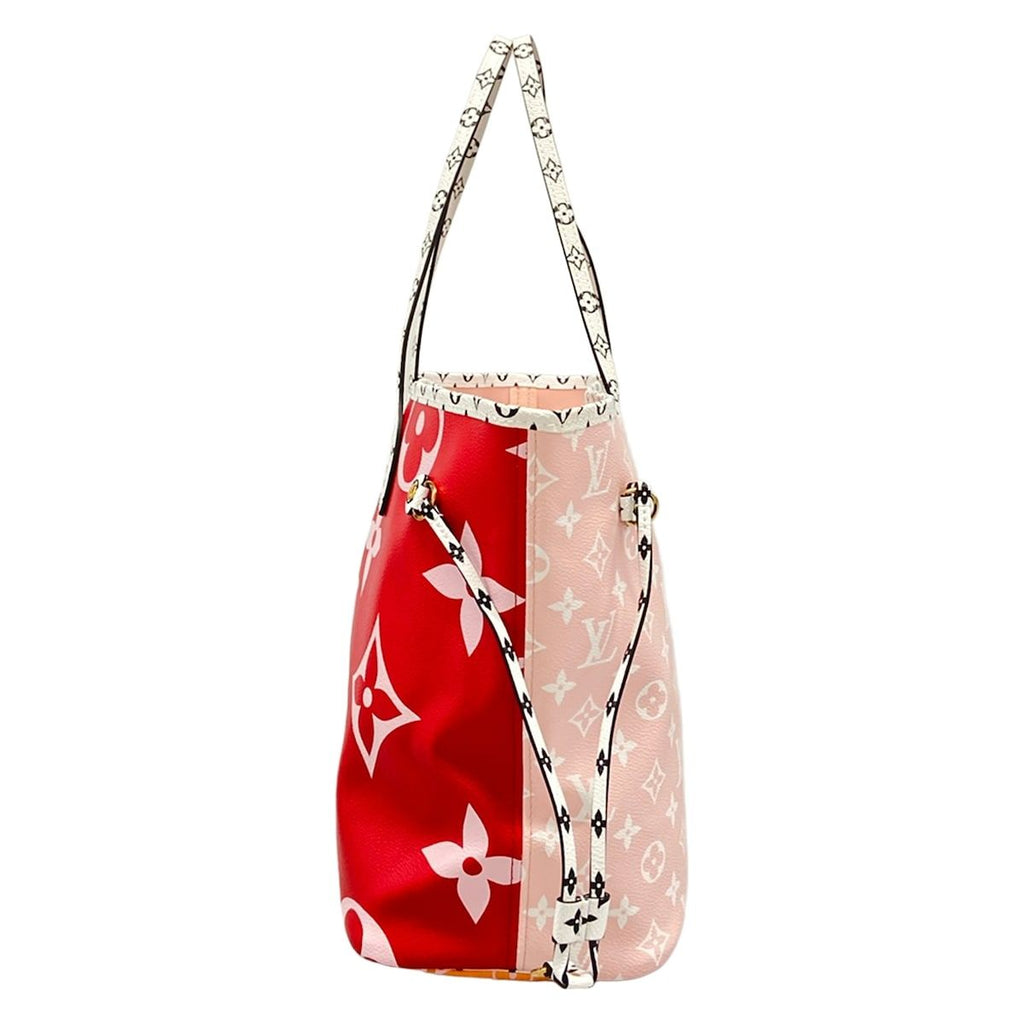 Louis Vuitton Tote Bag Giant Monogram Neverfull MM Rouge — view 4