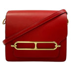 Hermes Shoulder Bag Sac Roulis Mini Rouge Coupe Gold