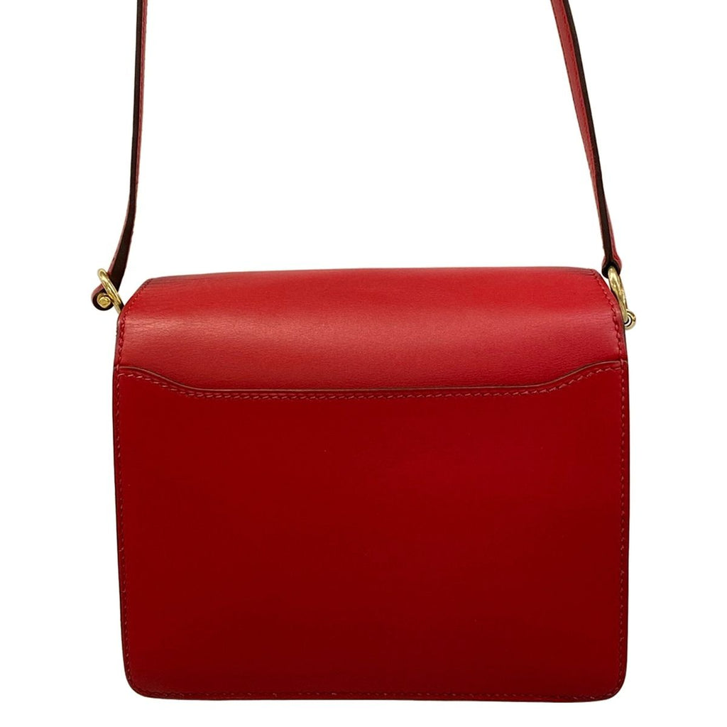 Hermes Shoulder Bag Sac Roulis Mini Rouge Coupe Gold — view 3