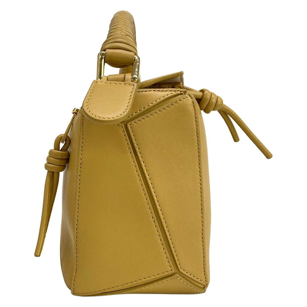 Loewe Handbag Puzzle Bag Small Beige Braided Handle Leather — view 2