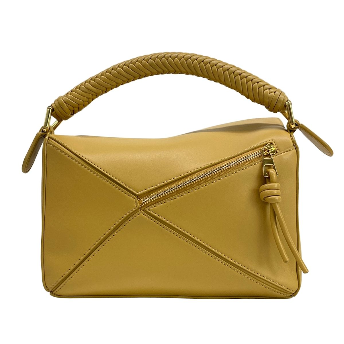 Loewe Handbag Puzzle Bag Small Beige Braided Handle Leather — view 3