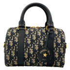 Dior Handbag Groove 20 Bag Small Ivory Dark Navy Leather