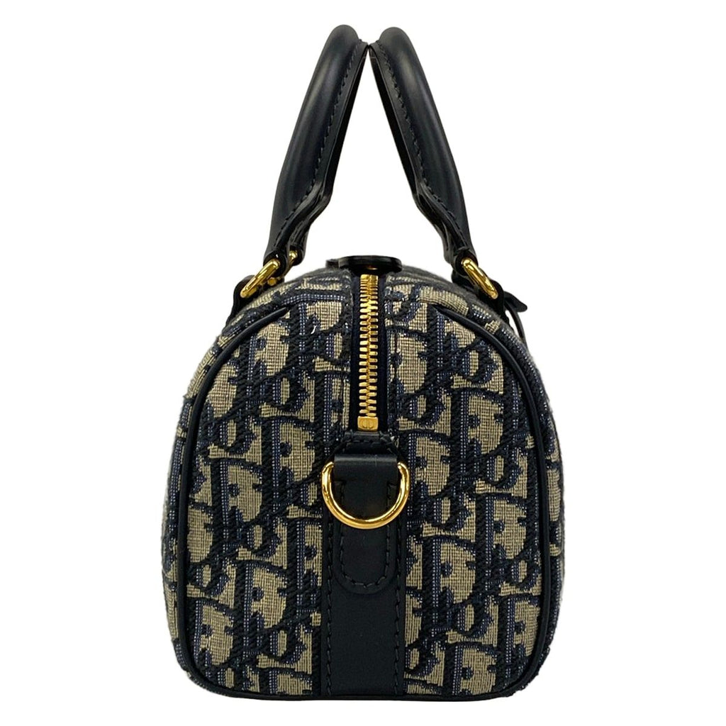 Dior Handbag Groove 20 Bag Small Ivory Dark Navy Leather — view 2