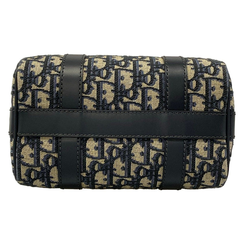Dior Handbag Groove 20 Bag Small Ivory Dark Navy Leather — view 5