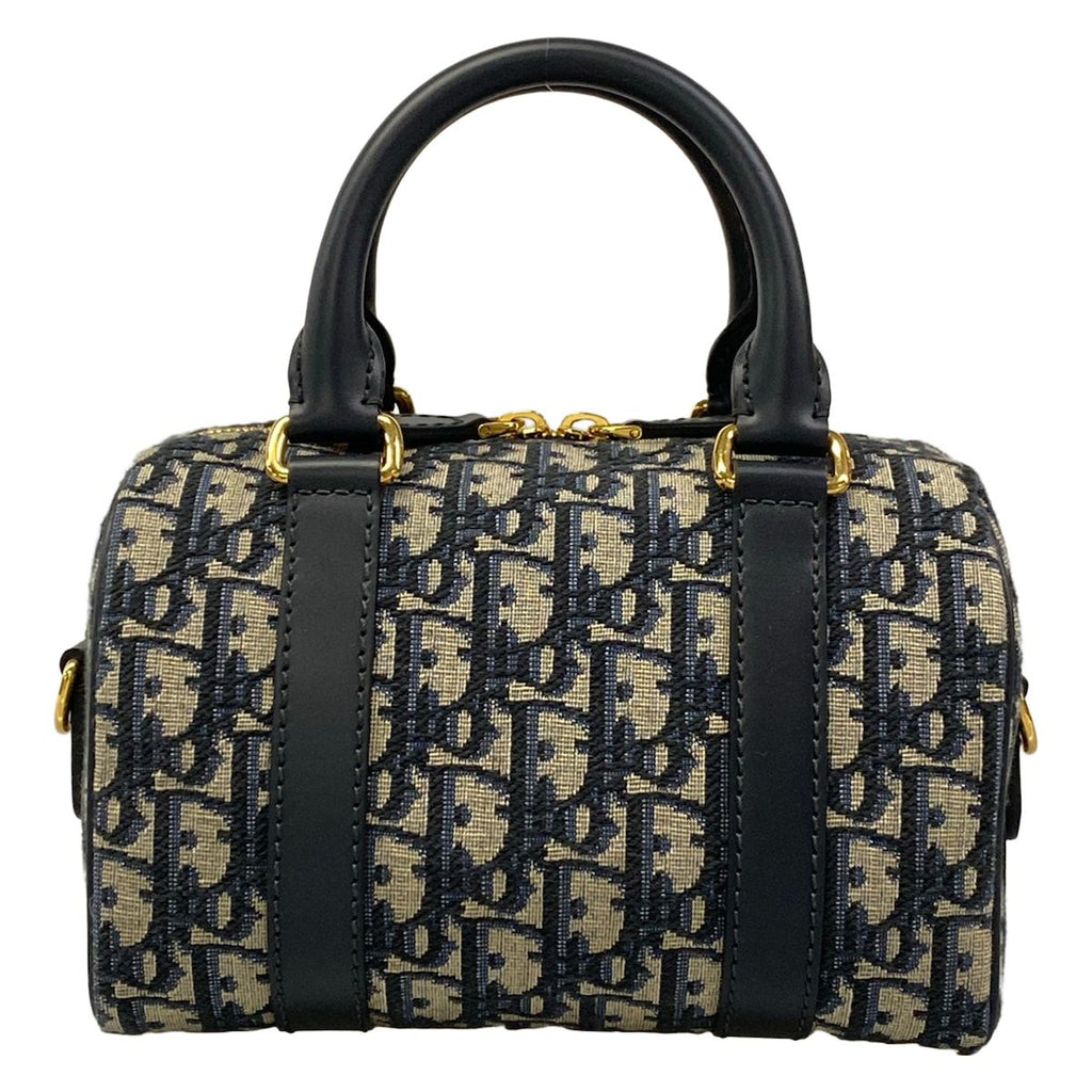 Dior Handbag Groove 20 Bag Small Ivory Dark Navy Leather — view 3