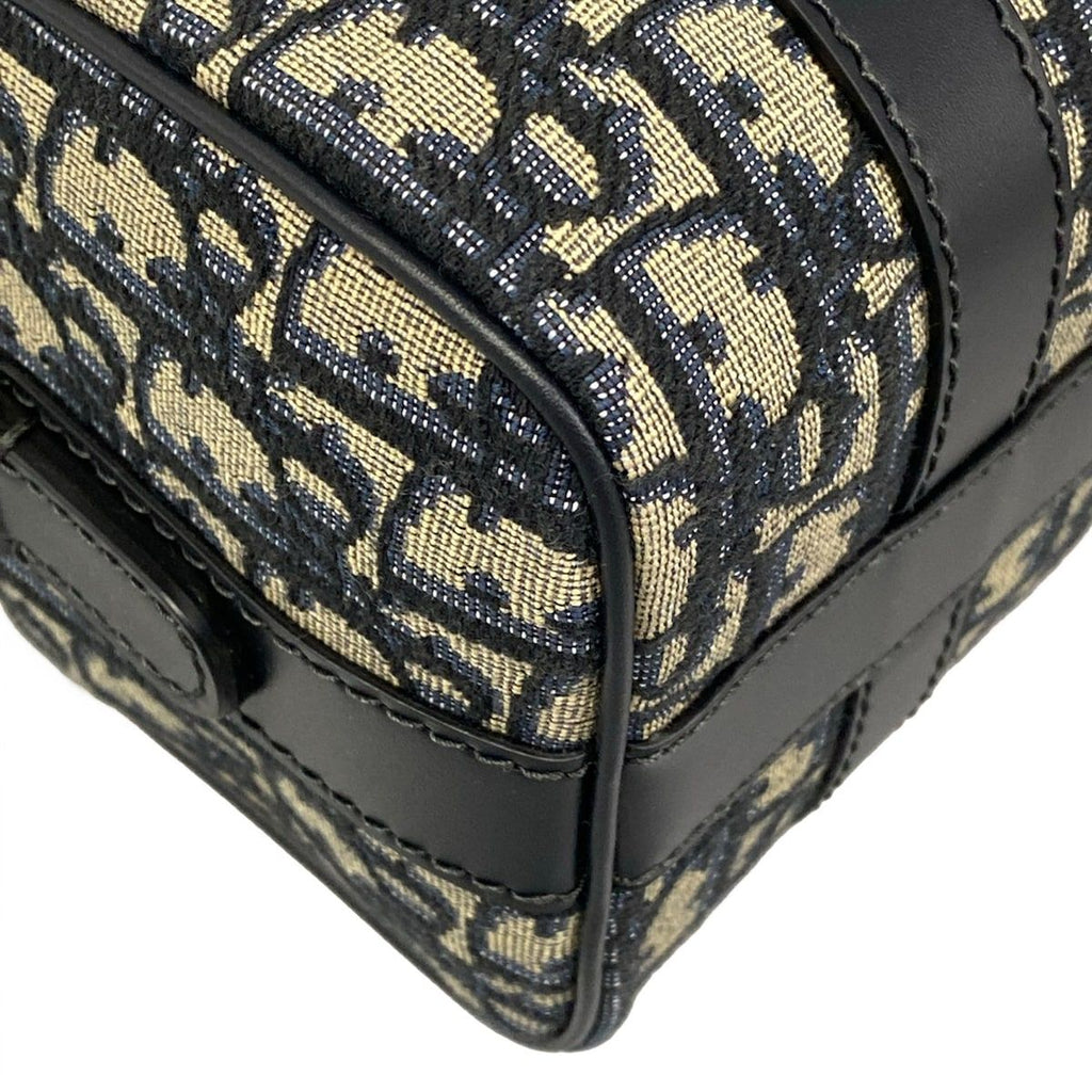 Dior Handbag Groove 20 Bag Small Ivory Dark Navy Leather — view 6