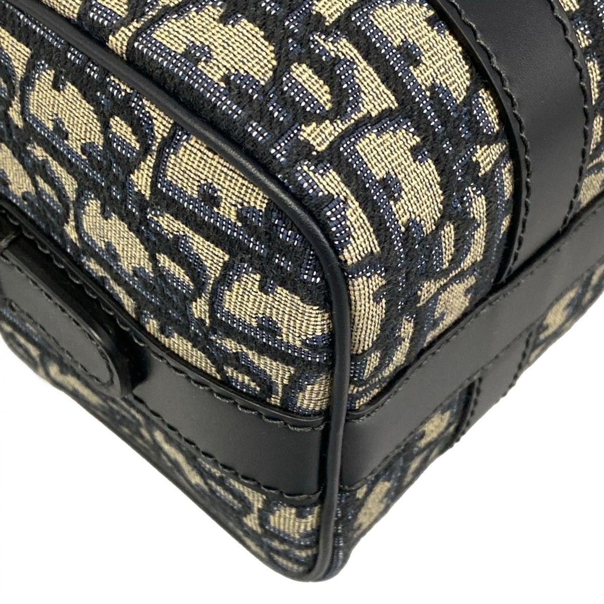 Dior Handbag Groove 20 Bag Small Ivory Dark Navy Leather — view 6