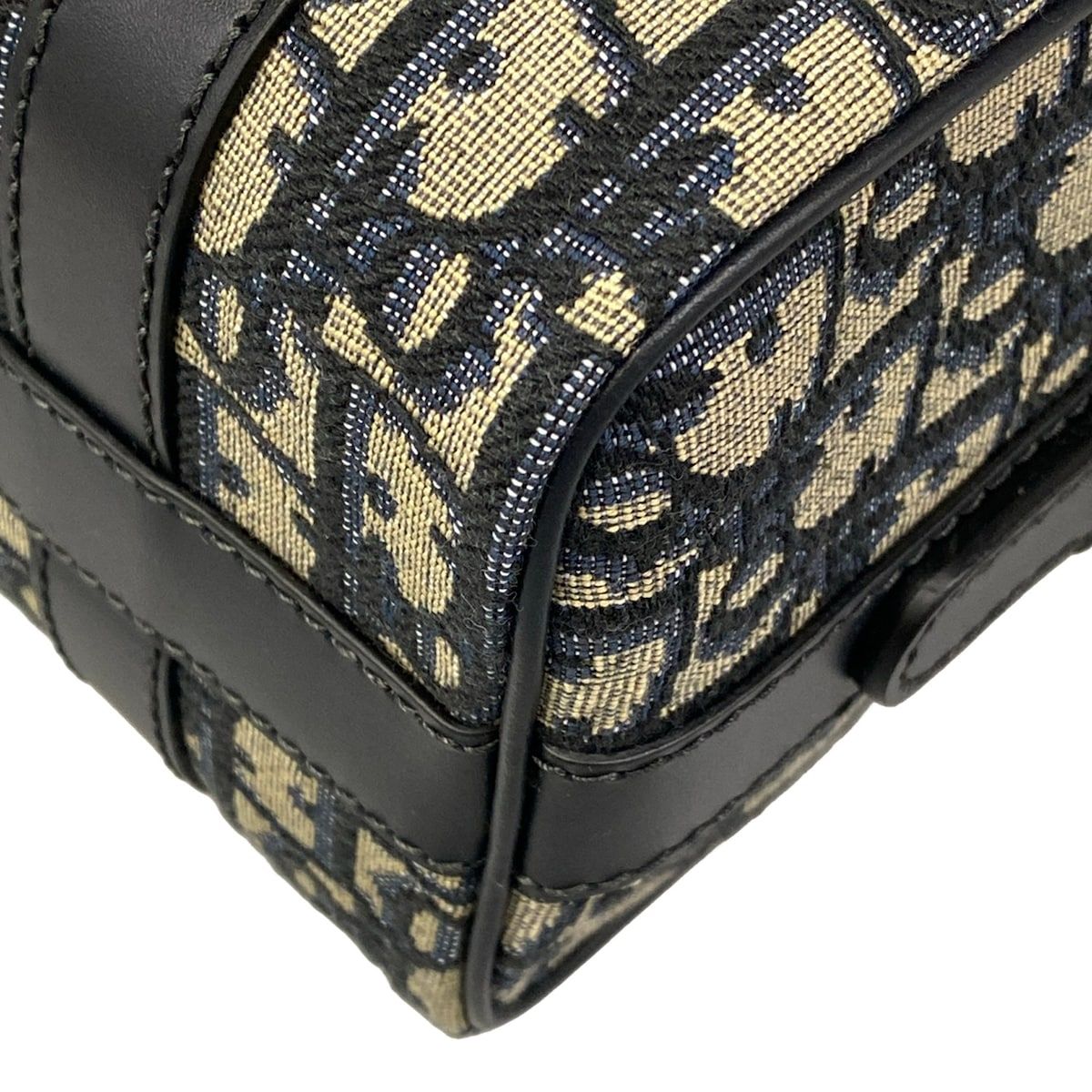 Dior Handbag Groove 20 Bag Small Ivory Dark Navy Leather — view 7