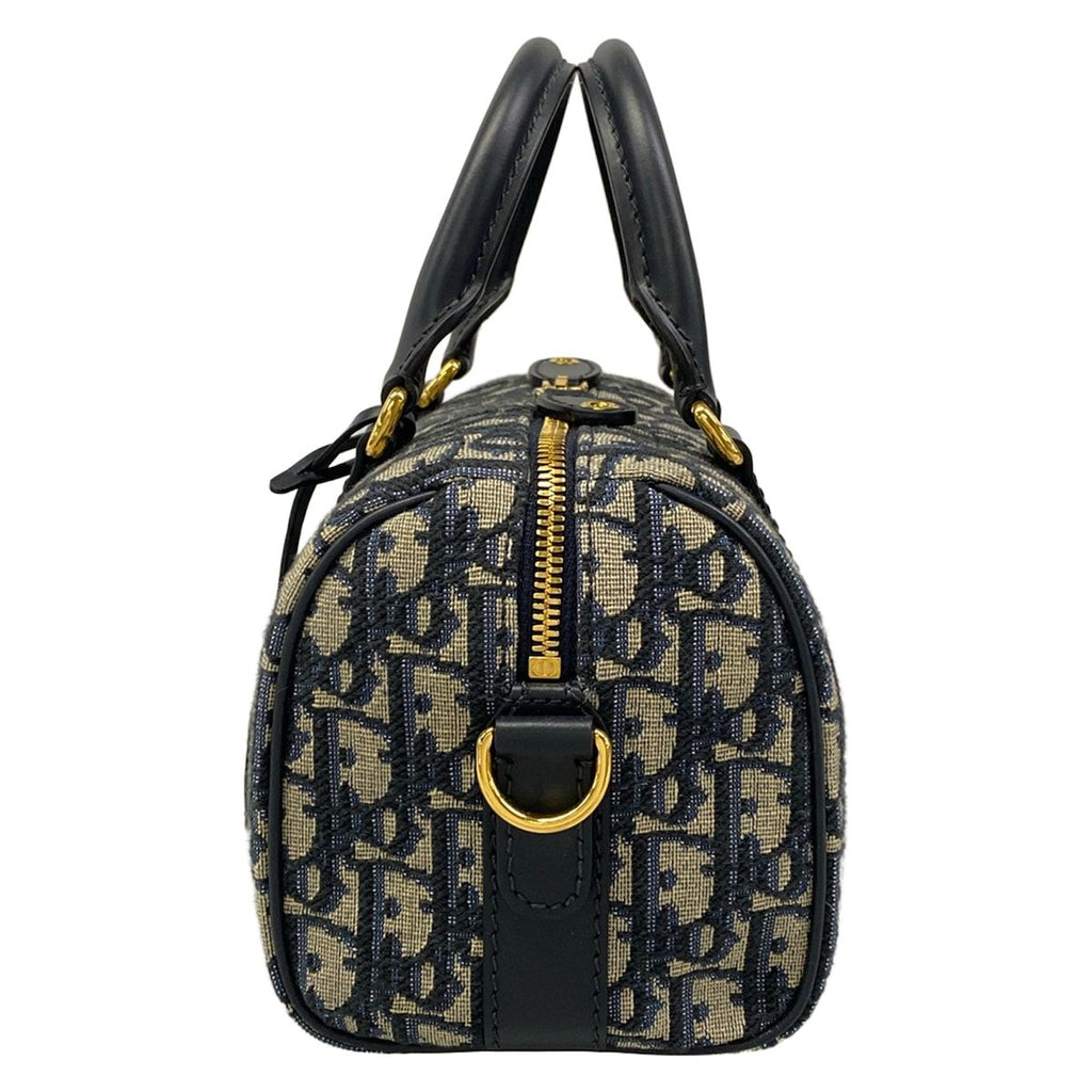 Dior Handbag Groove 20 Bag Small Ivory Dark Navy Leather — view 4