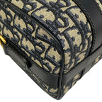 Dior Handbag Groove 20 Bag Small Ivory Dark Navy Leather — view 8