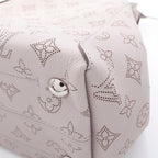 Louis Vuitton Hina PM Mahina 2-Way Gray Leather Handbag — view 6