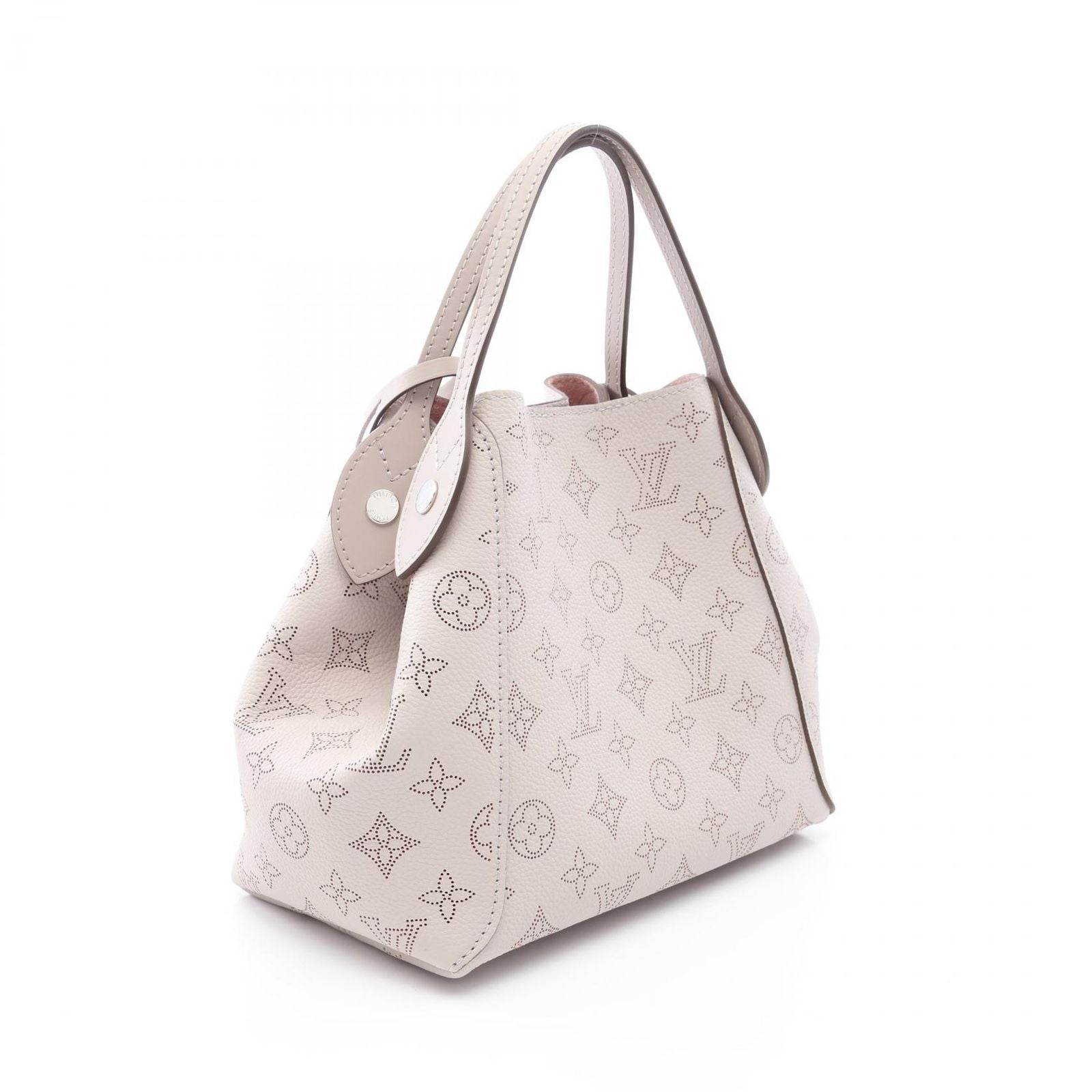 Louis Vuitton Hina PM Mahina 2-Way Gray Leather Handbag — view 2