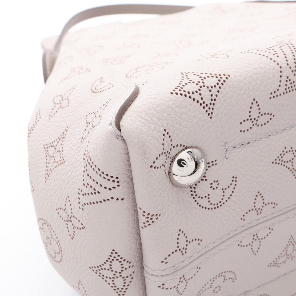 Louis Vuitton Hina PM Mahina 2-Way Gray Leather Handbag — view 7