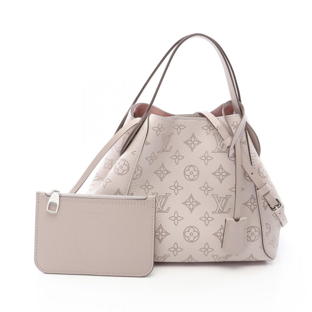 Louis Vuitton Hina PM Mahina 2-Way Gray Leather Handbag
