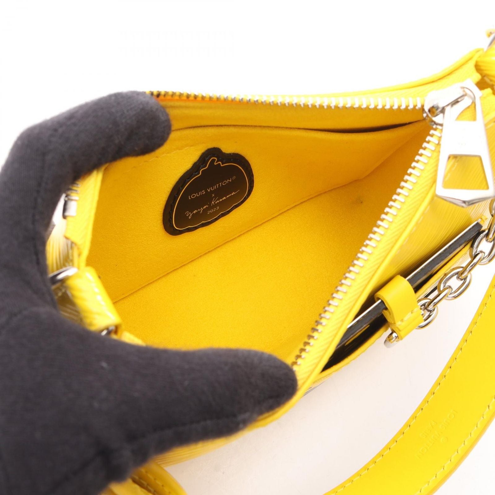 Louis Vuitton Handbag Yayoi Kusama Marais Rini Epi Jaune 2-Way Leather LV — view 3