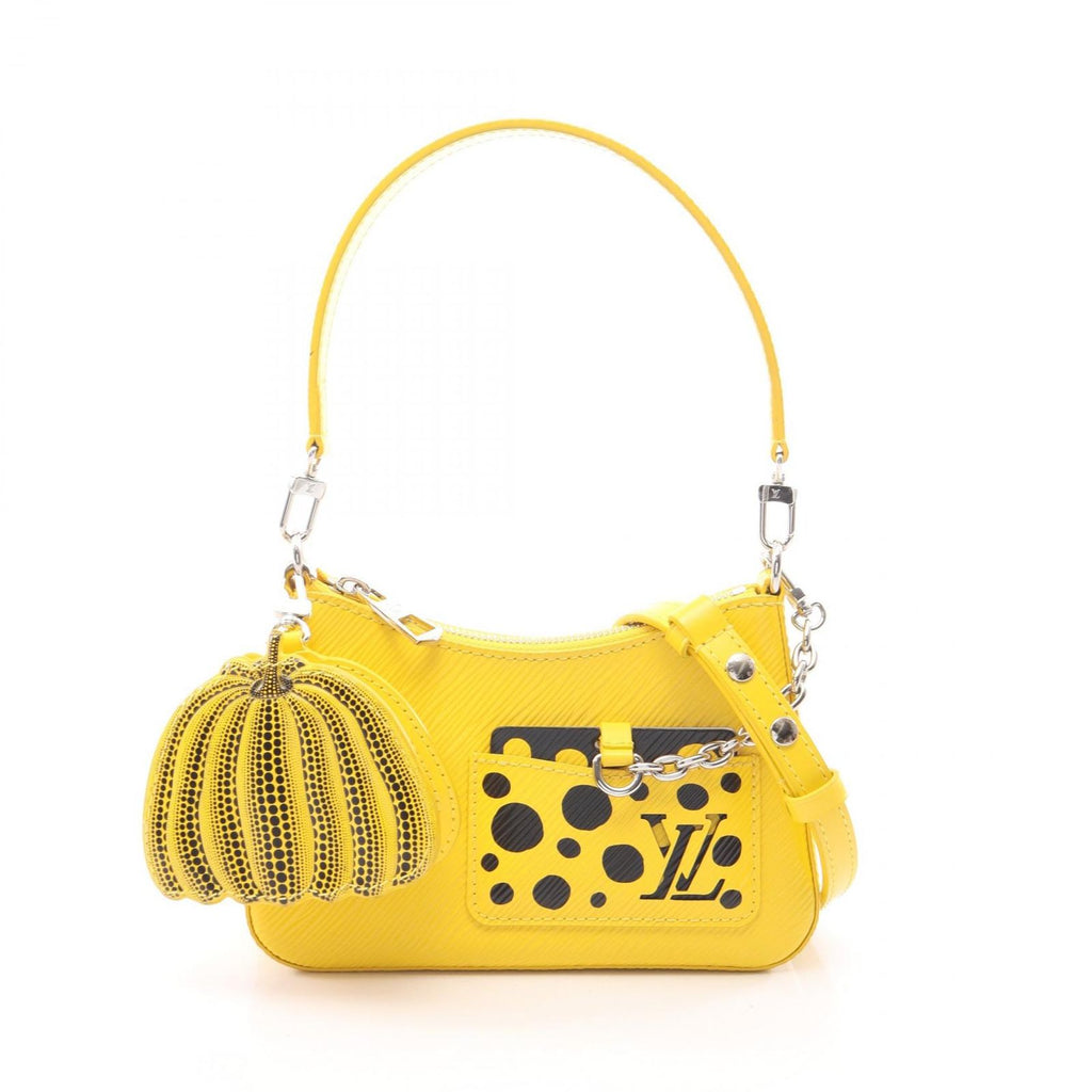 Louis Vuitton Handbag Yayoi Kusama Marais Rini Epi Jaune 2-Way Leather LV