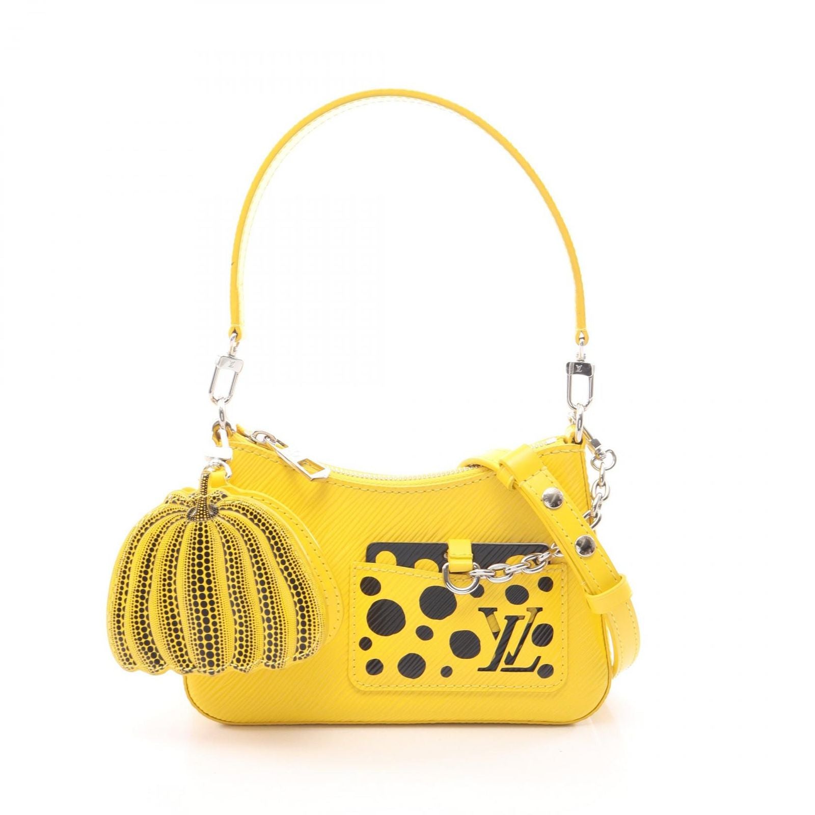 Louis Vuitton Handbag Yayoi Kusama Marais Rini Epi Jaune 2-Way Leather LV