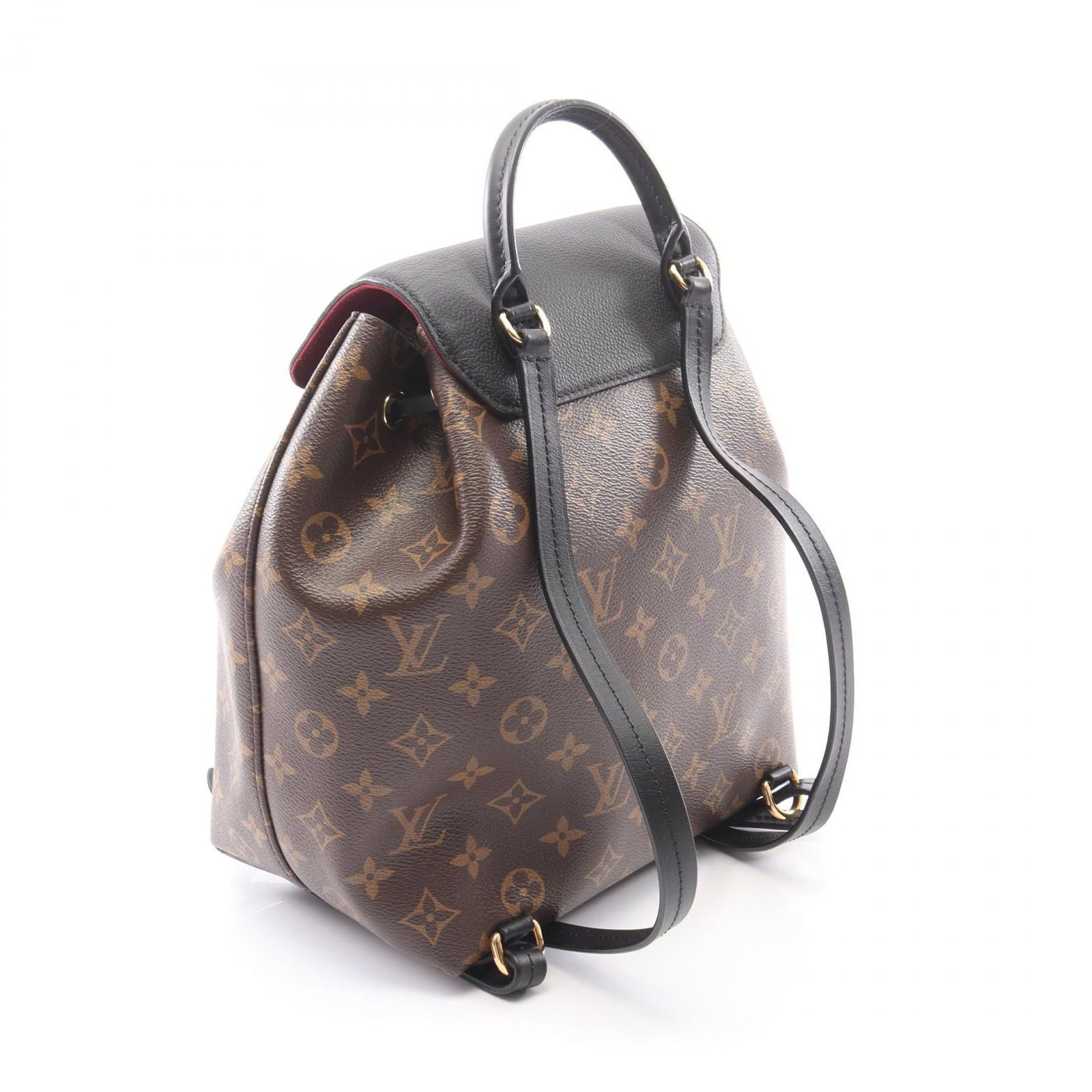 Louis Vuitton Backpack Montsouris NM PM Monogram Noir Canvas Leather — view 2