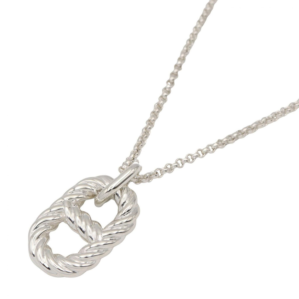 Hermes Necklace Chaine D'ancre Alea II Twist GM 69 925 Sterling Silver