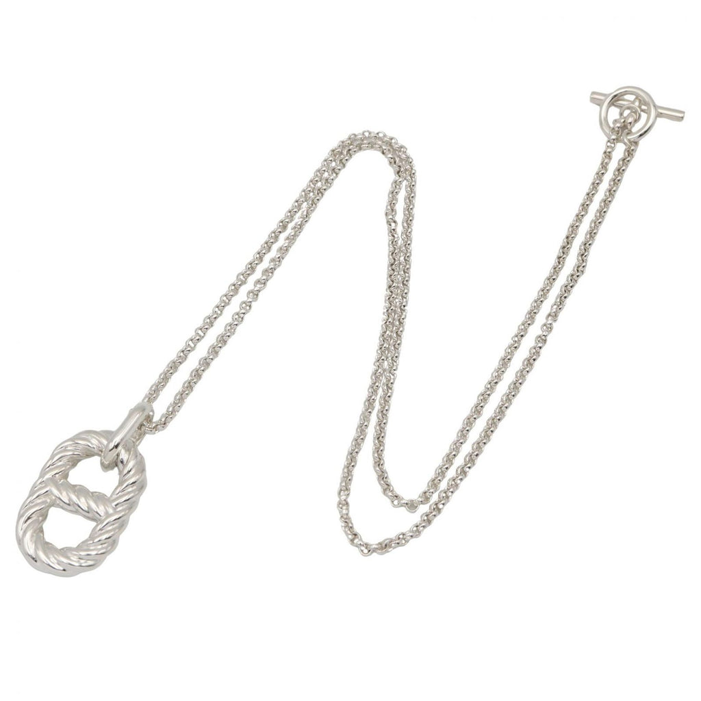 Hermes Necklace Chaine D'ancre Alea II Twist GM 69 925 Sterling Silver — view 2