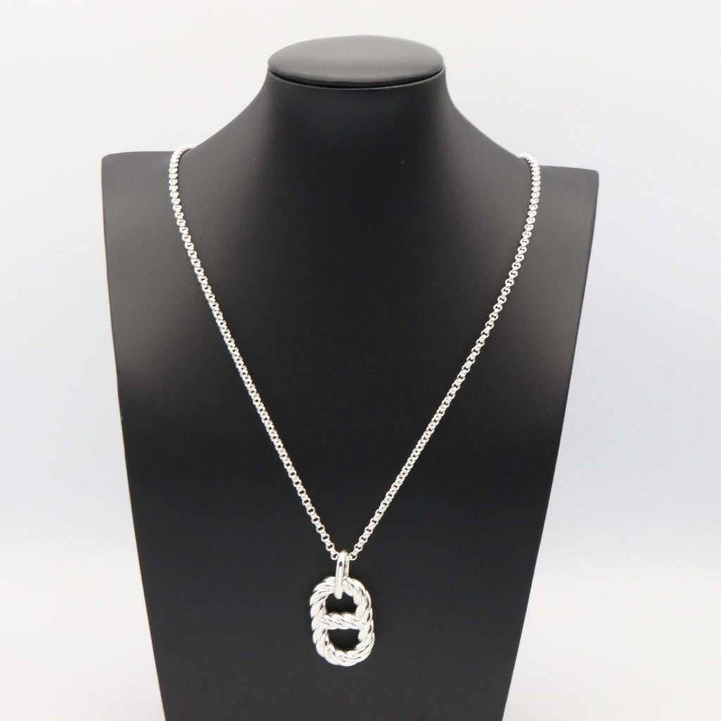 Hermes Necklace Chaine D'ancre Alea II Twist GM 69 925 Sterling Silver — view 4
