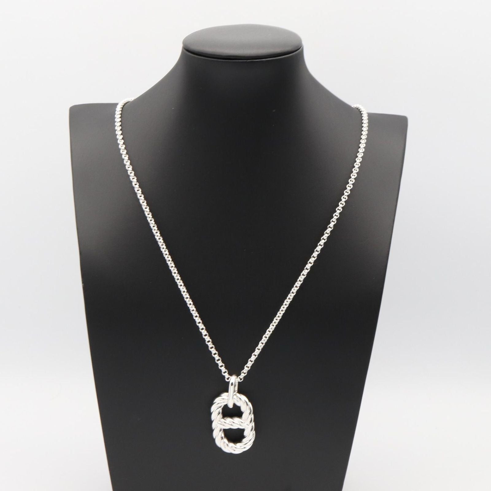 Hermes Necklace Chaine D'ancre Alea II Twist GM 69 925 Sterling Silver — view 4