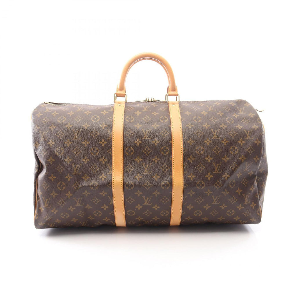 Louis Vuitton Boston Bag Keepall 55 Monogram Canvas Leather