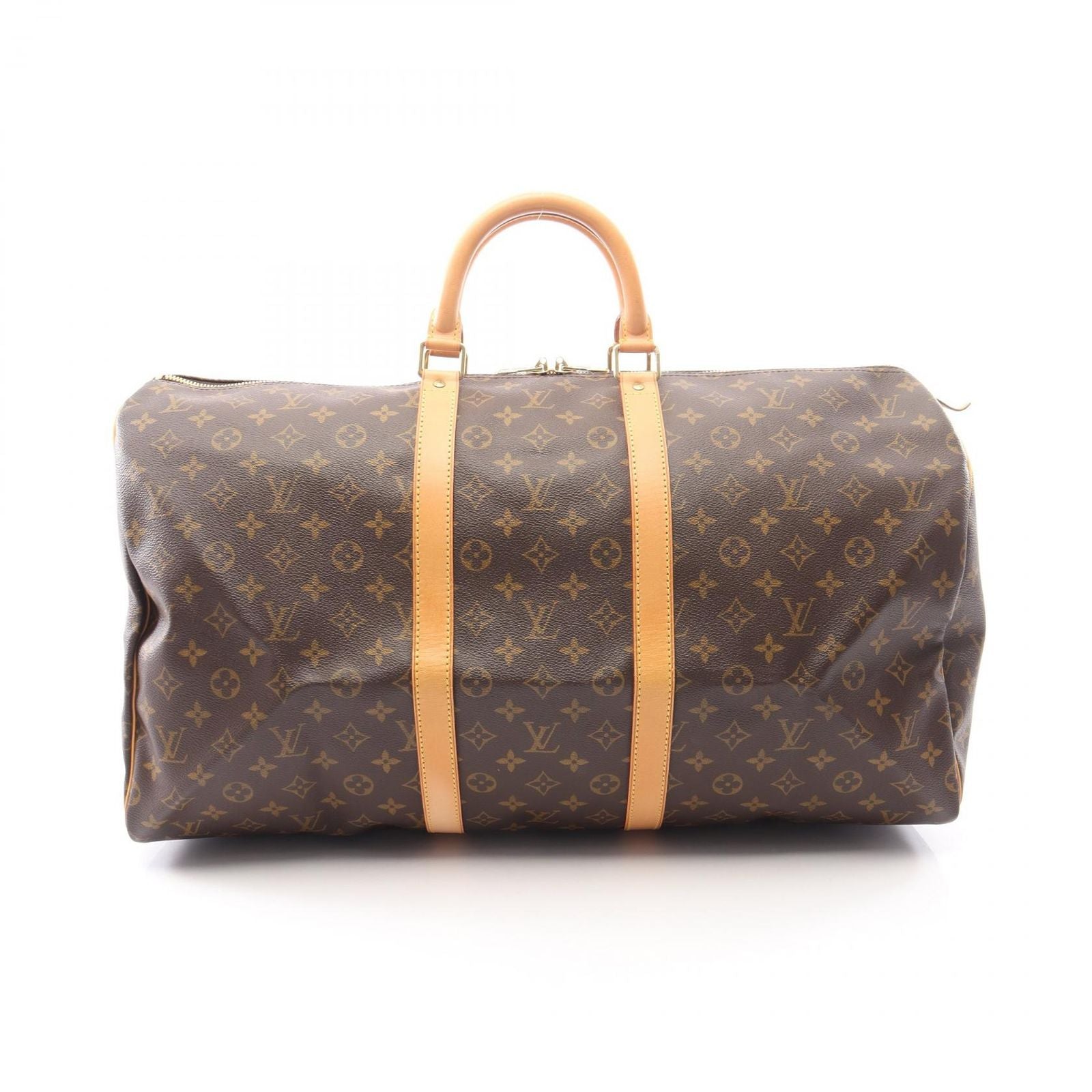 Louis Vuitton Boston Bag Keepall 55 Monogram Canvas Leather