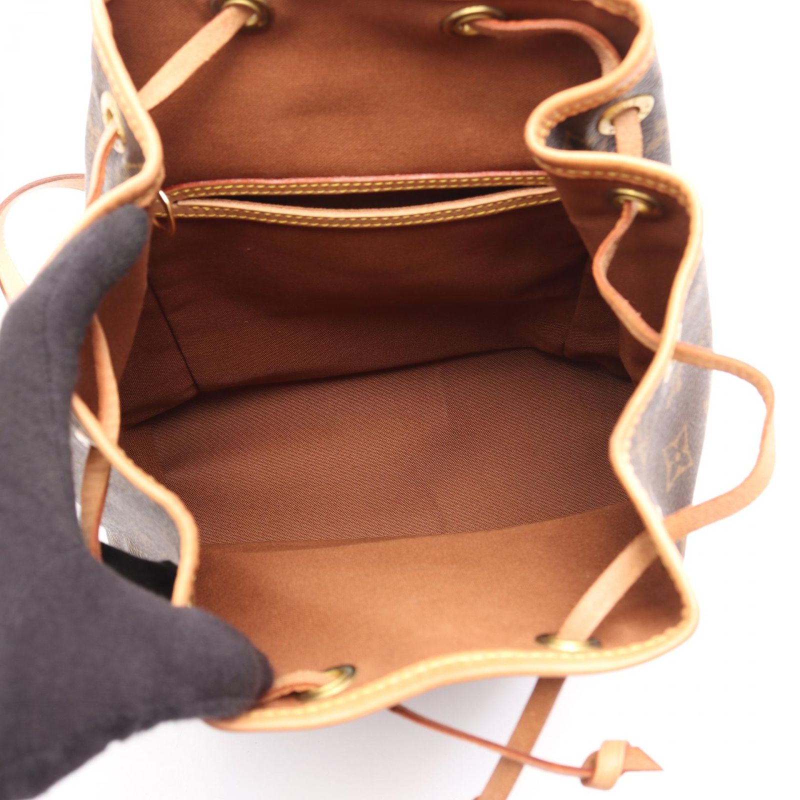 Louis Vuitton Backpack Montsouris MM Monogram Canvas Leather — view 3