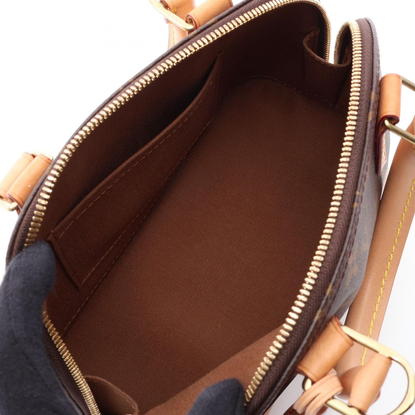 Louis Vuitton Alma BB Monogram 2-Way Canvas Leather Handbag — view 3