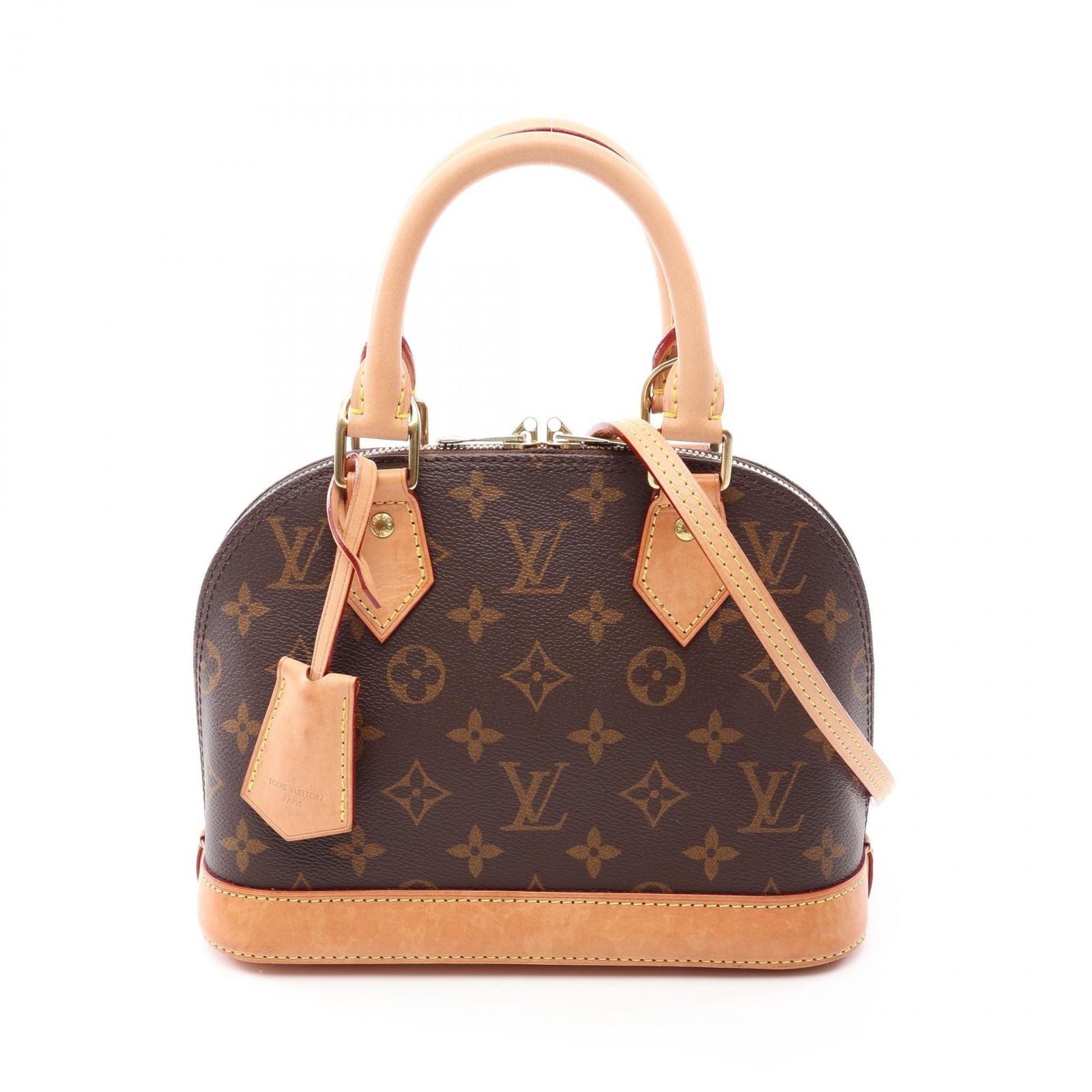 Louis Vuitton Alma BB Monogram 2-Way Canvas Leather Handbag