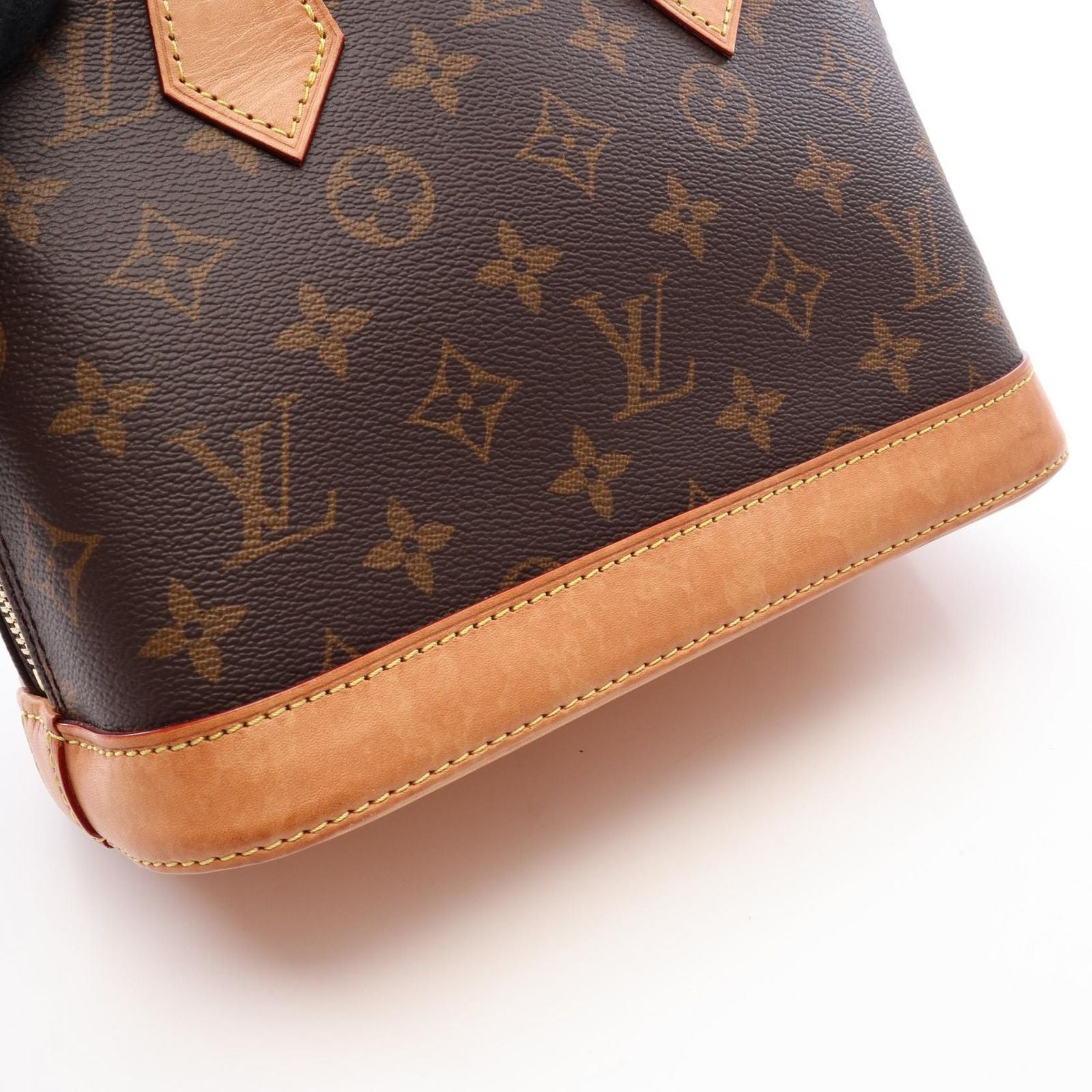 Louis Vuitton Alma BB Monogram 2-Way Canvas Leather Handbag — view 7