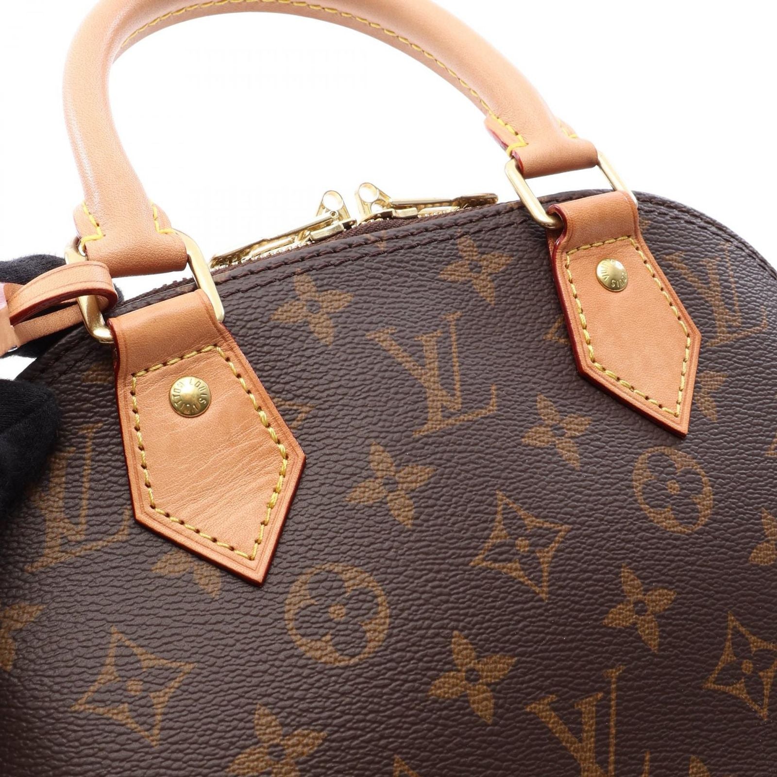 Louis Vuitton Alma BB Monogram 2-Way Canvas Leather Handbag — view 6