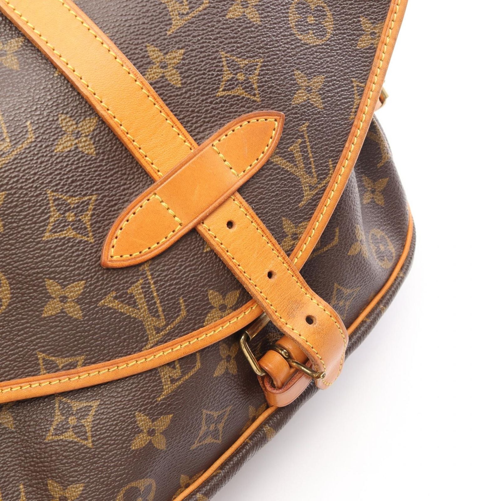 Louis Vuitton Shoulder Bag Saumur 30 Canvas Leather — view 8