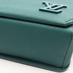 Louis Vuitton Shoulder Bag LV Aerogram Fast Line Wearable Wallet Green Leather — view 5