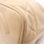 Chanel Shoulder Bag Coco Charm Drawstring Pouch Beige Lambskin Chain — view 6