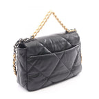 Chanel Shoulder Bag 19 Dizeneuf Quilted 2-Way Black Lambskin 19 Chain — view 2