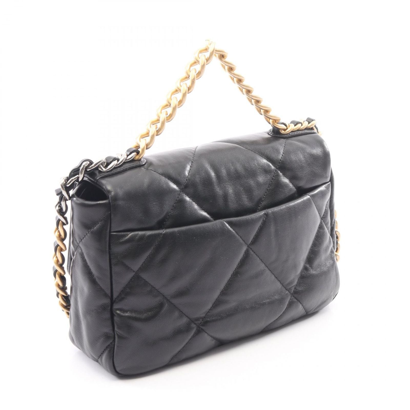 Chanel Shoulder Bag 19 Dizeneuf Quilted 2-Way Black Lambskin 19 Chain — view 2