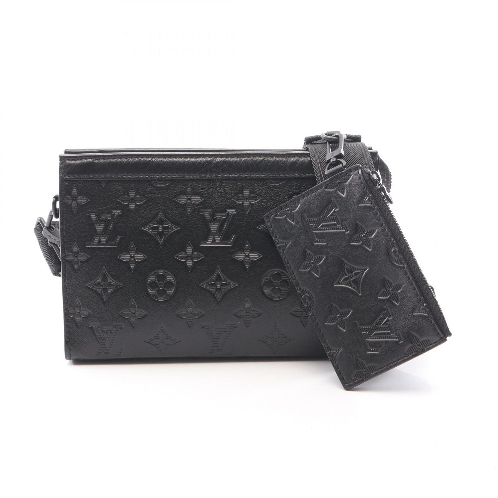 Louis Vuitton Shoulder Bag Gaston Wearable Wallet Noir Leather