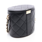 Chanel Shoulder Bag Quilted Black Lambskin Vanity Chain — view 2