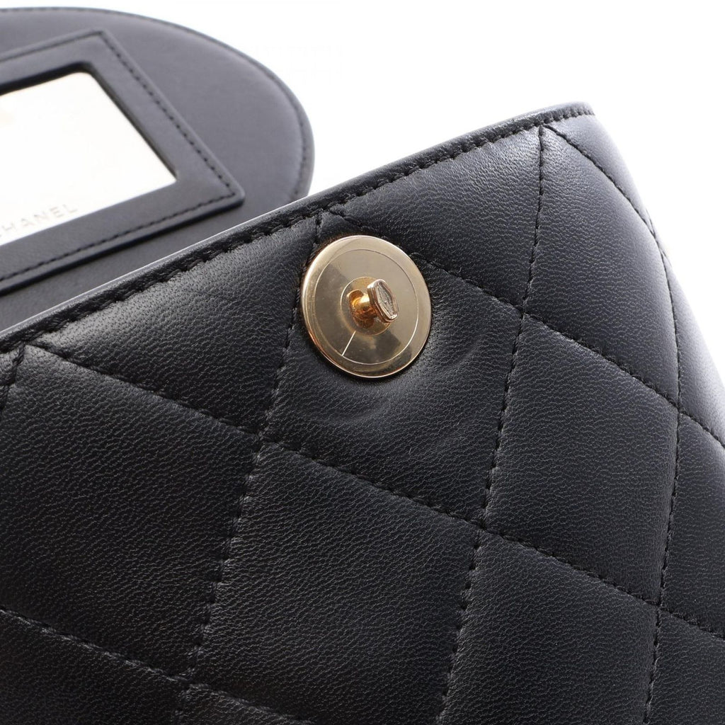 Chanel Shoulder Bag Quilted Black Lambskin Vanity Chain — view 7