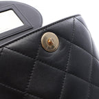 Chanel Shoulder Bag Quilted Black Lambskin Vanity Chain — view 7