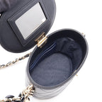 Chanel Shoulder Bag Quilted Black Lambskin Vanity Chain — view 3