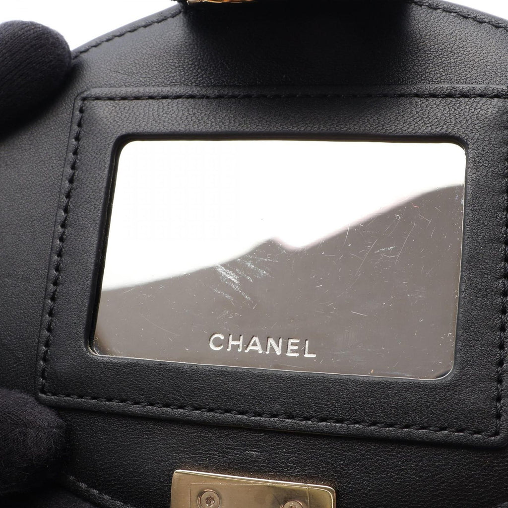Chanel Shoulder Bag Quilted Black Lambskin Vanity Chain — view 8