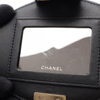 Chanel Shoulder Bag Quilted Black Lambskin Vanity Chain — view 8