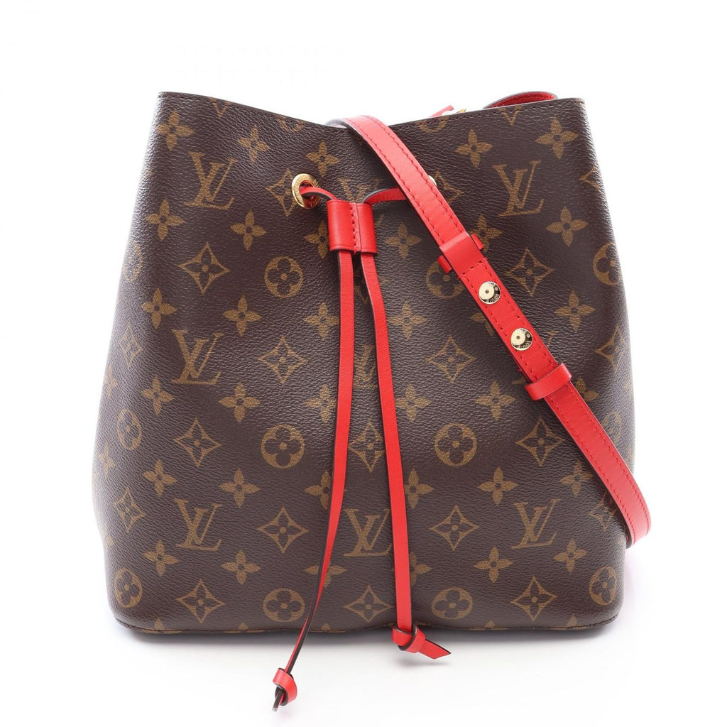 Louis Vuitton Shoulder Bag Neo Noe Coquelicot Canvas Leather