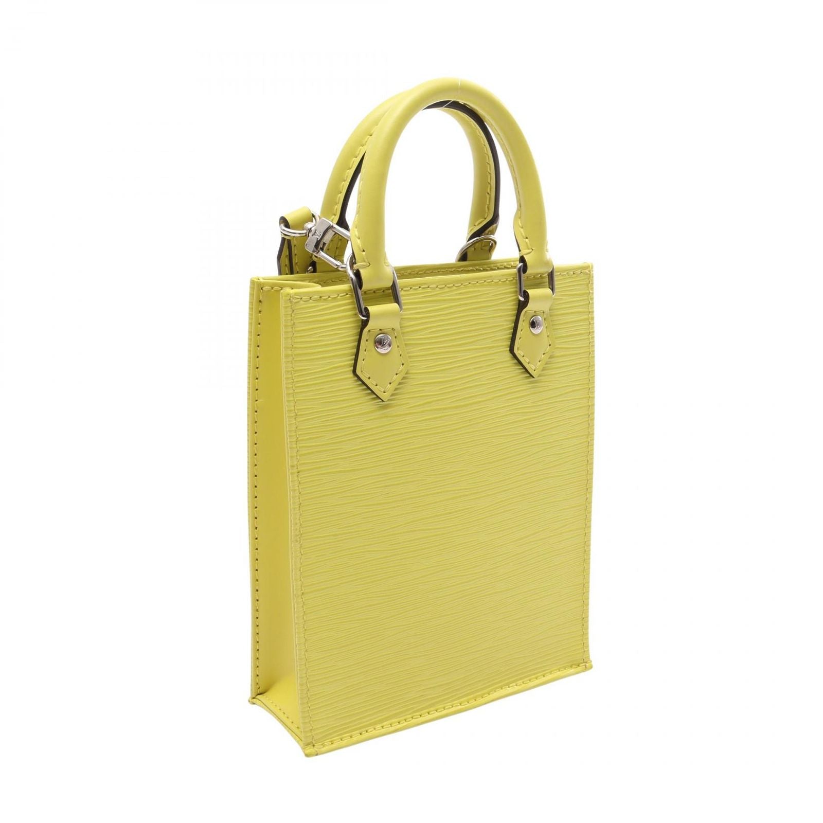 Louis Vuitton Petite Sac Plat 2-Way Jaune Cedra Leather Handbag — view 2