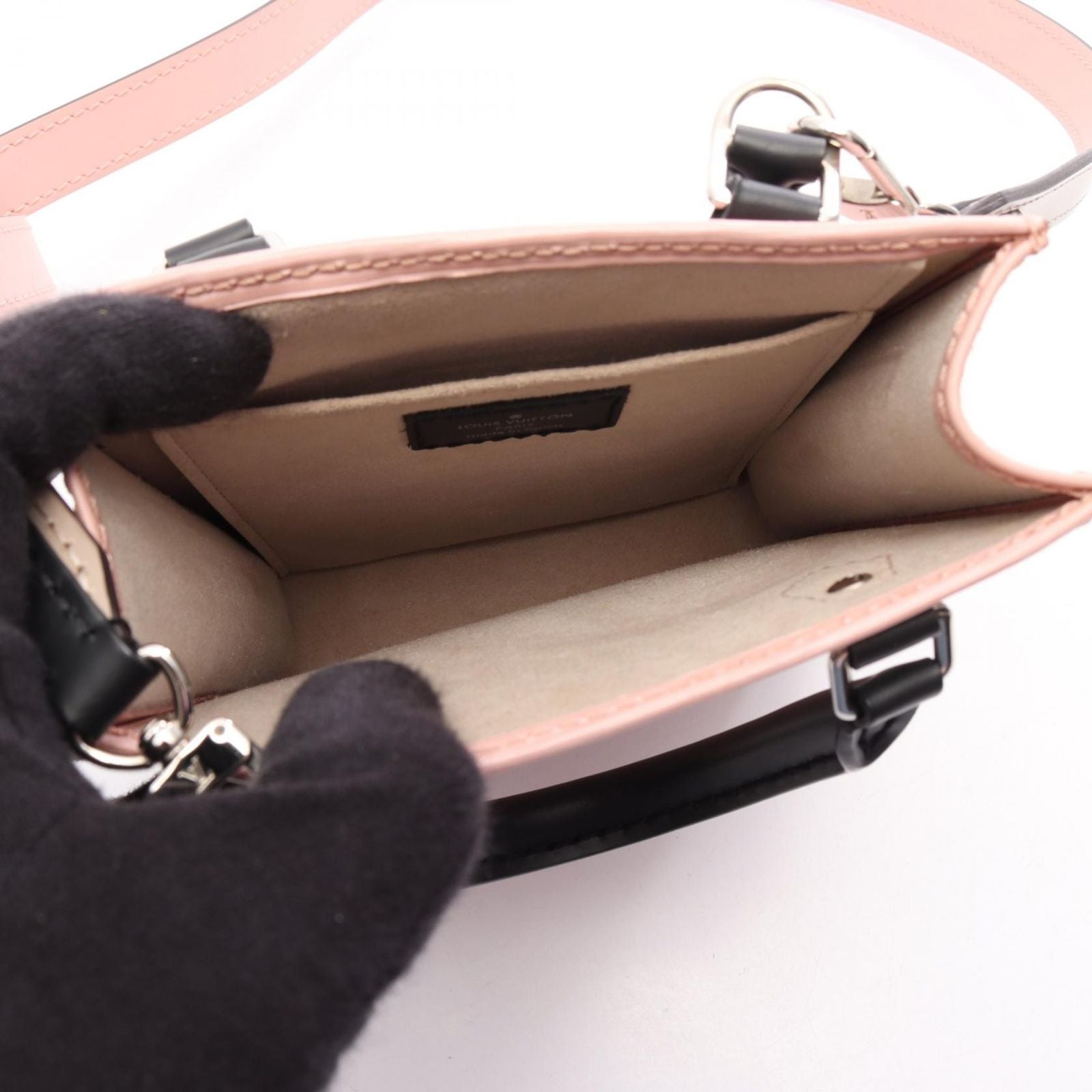 Louis Vuitton Petite Sac Plat 2-Way Rose Ballerina Leather Handbag — view 3