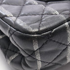 Chanel Shoulder Bag 2.55 Quilted Mademoiselle Chain Black Silver Leather Double — view 7