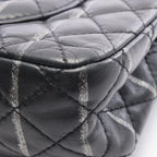 Chanel Shoulder Bag 2.55 Quilted Mademoiselle Chain Black Silver Leather Double — view 8